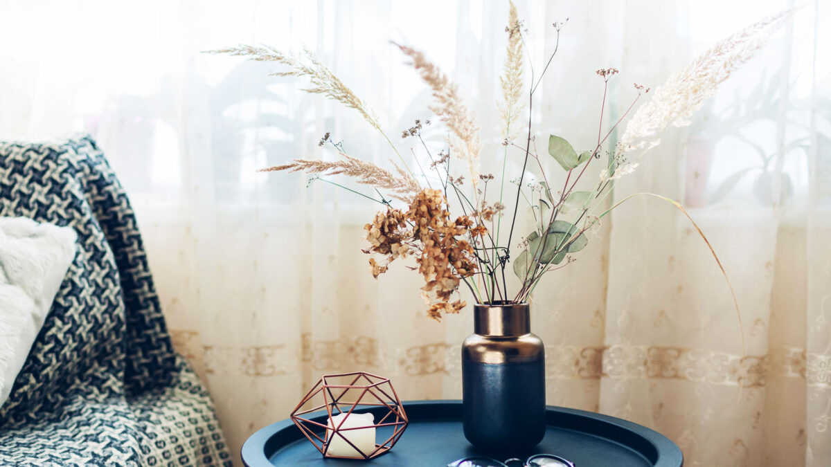 Dried floral arrangements