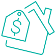 House Sale Icon to show the home search step for first-time home buyers.